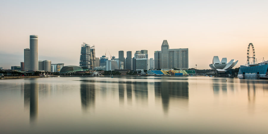 Marina Bay am Morgen